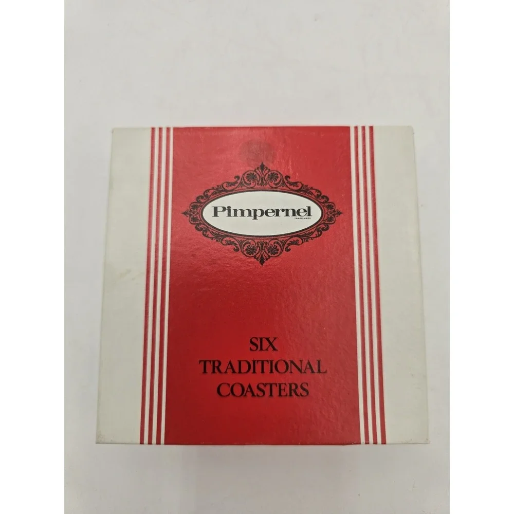 Pimpernel Cork Backed Coasters 19th Century London Box of 6 Vintage